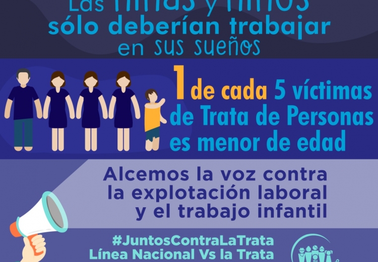 WE CALL UPON PEOPLE TO REPORT CASES OF CHILD EXPLOITATION AND CHILD LABOR